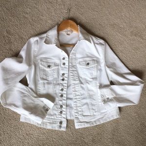 Boston proper off white denim jacket